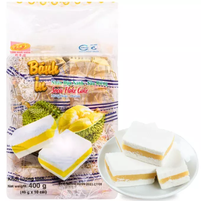 Gâteax de riz soufllé au durian10x40g TAN HUE VIEN