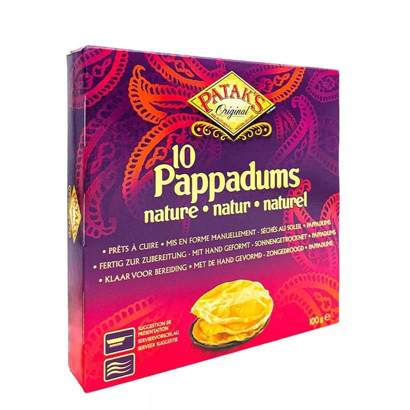 Galettes de riz Papadums nature 15cm 100g PANTAK'S