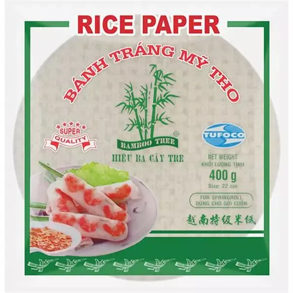Galettes de riz pour rouleaux d'été 400g 22cm BAMBOO TREE