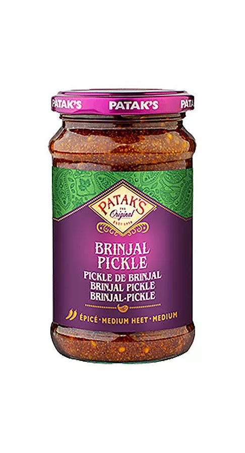 Brinjal pickle / aubergines en saumure 283g PATAK'S