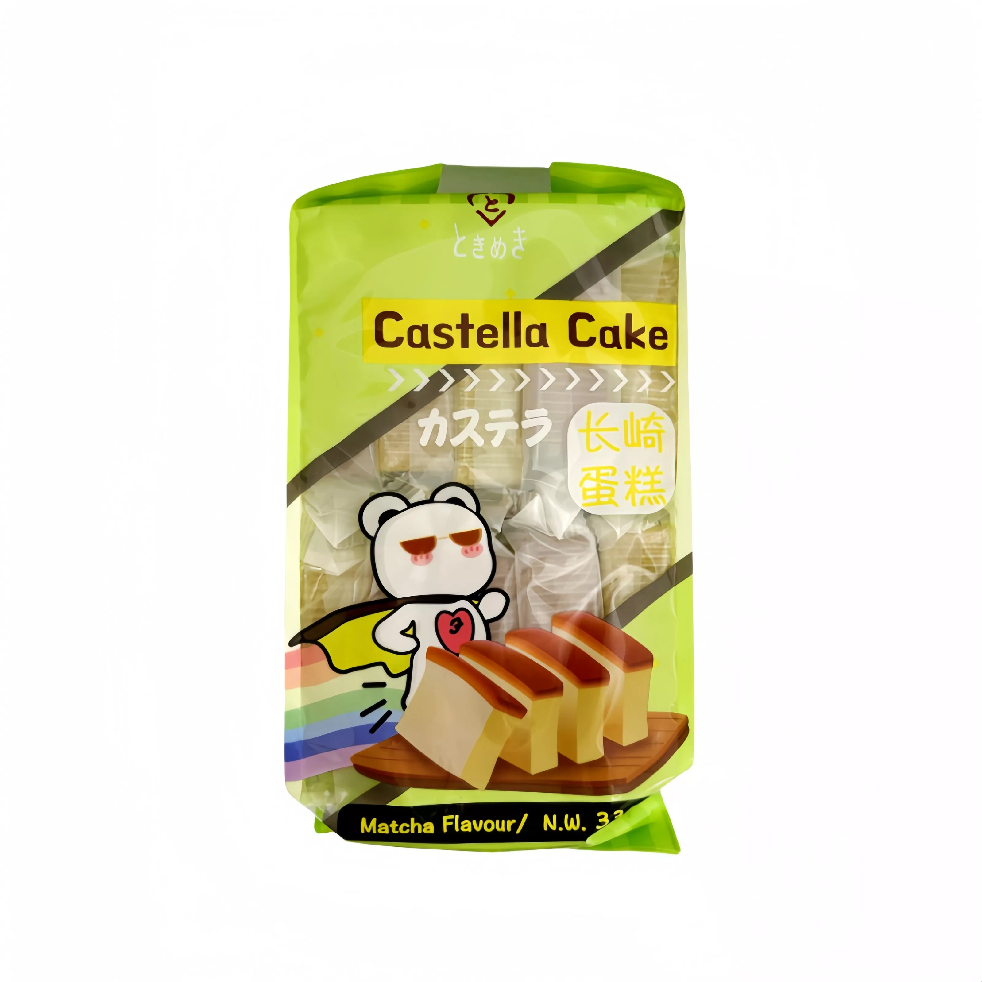 Gâteaux japonais castella au matcha 330g TOKIMAKI