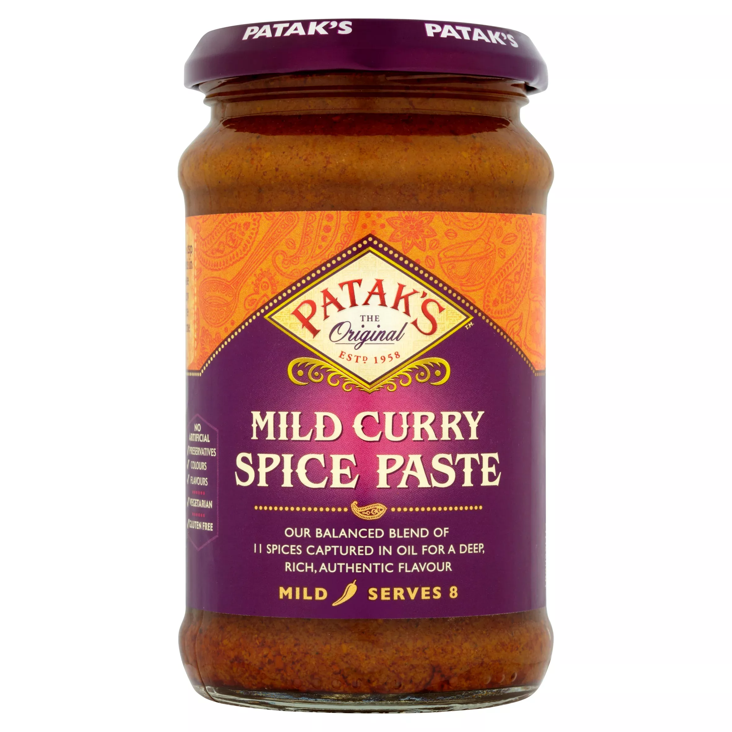 Curry paste mild / curry doux 283g  PATAK'S