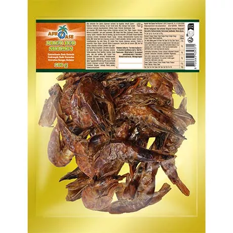 Crevettes rouges entières fumées & séchées 100g AFROASE