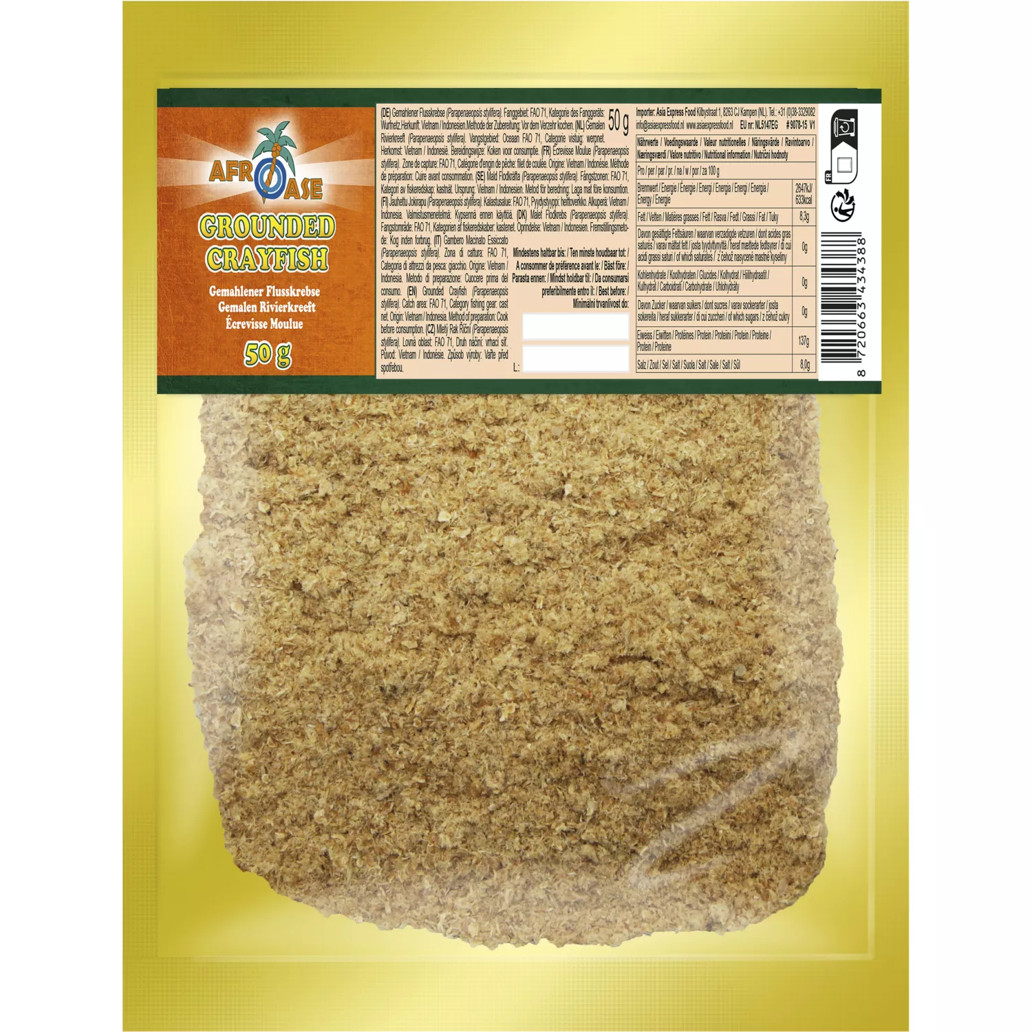 Crevettes/écrevisses moulues 50g AFROASE