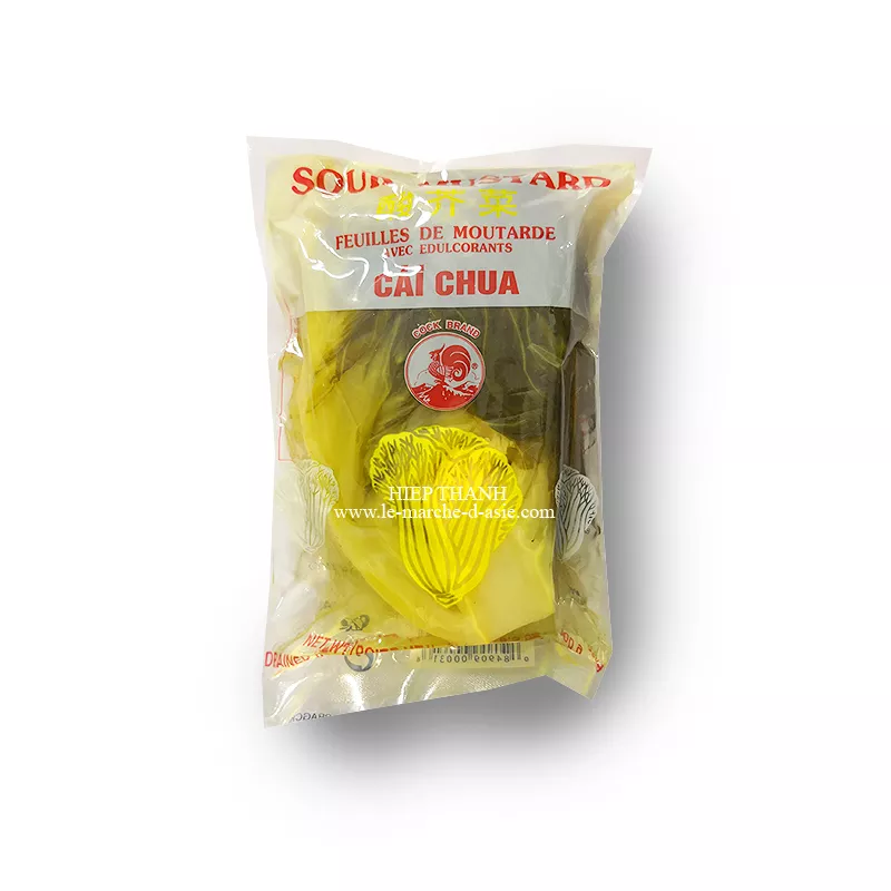 Feuilles de moutarde marinée/ pickled sour mustard 300g COCK BRAND