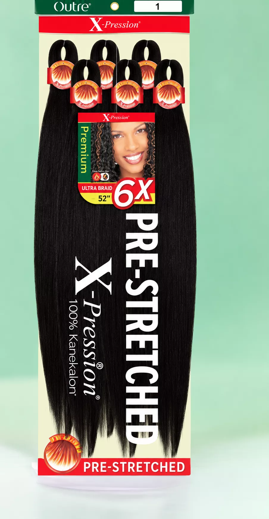 Mèche X-Pression pré-peigné  6X52" N°1