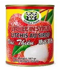 Litchis au sirop conserve 567g DOUBLE PANDA