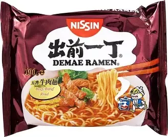 Nouilles instantané goût de  BOEUF 100g NISSIN