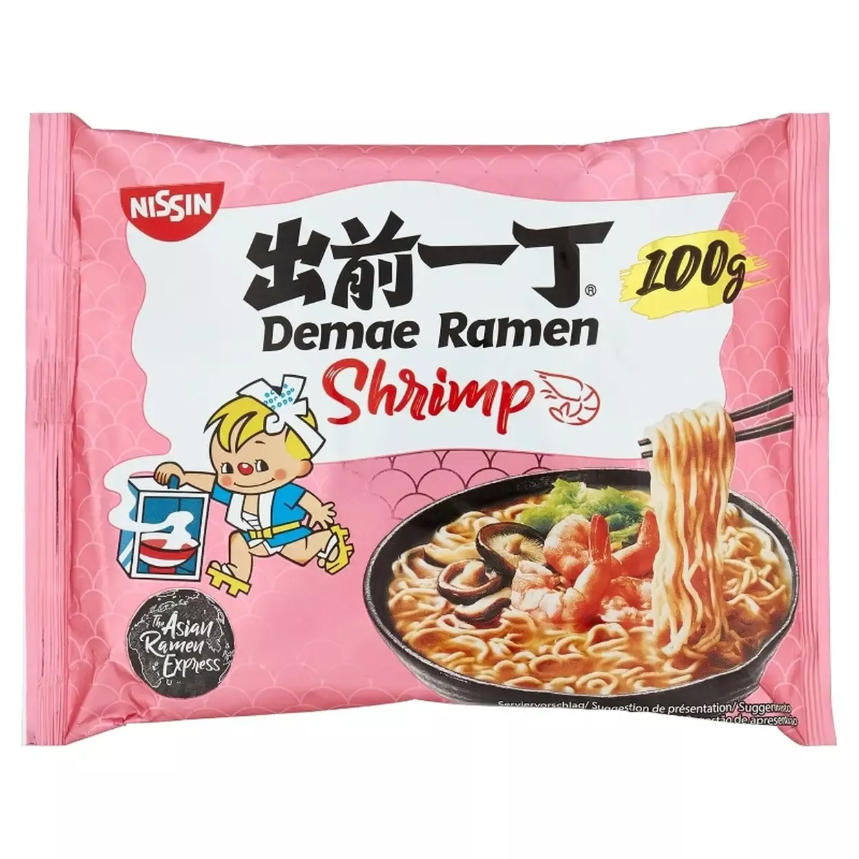 Nouilles instantanés  goût  crevette 100g NISSIN