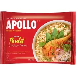 Nouilles instantanés goût poulet 85g APOLLO