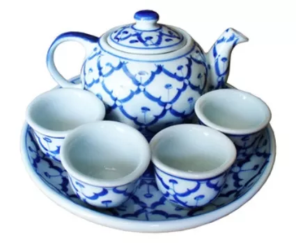 Set de théiere en porcelaine 6 pièes