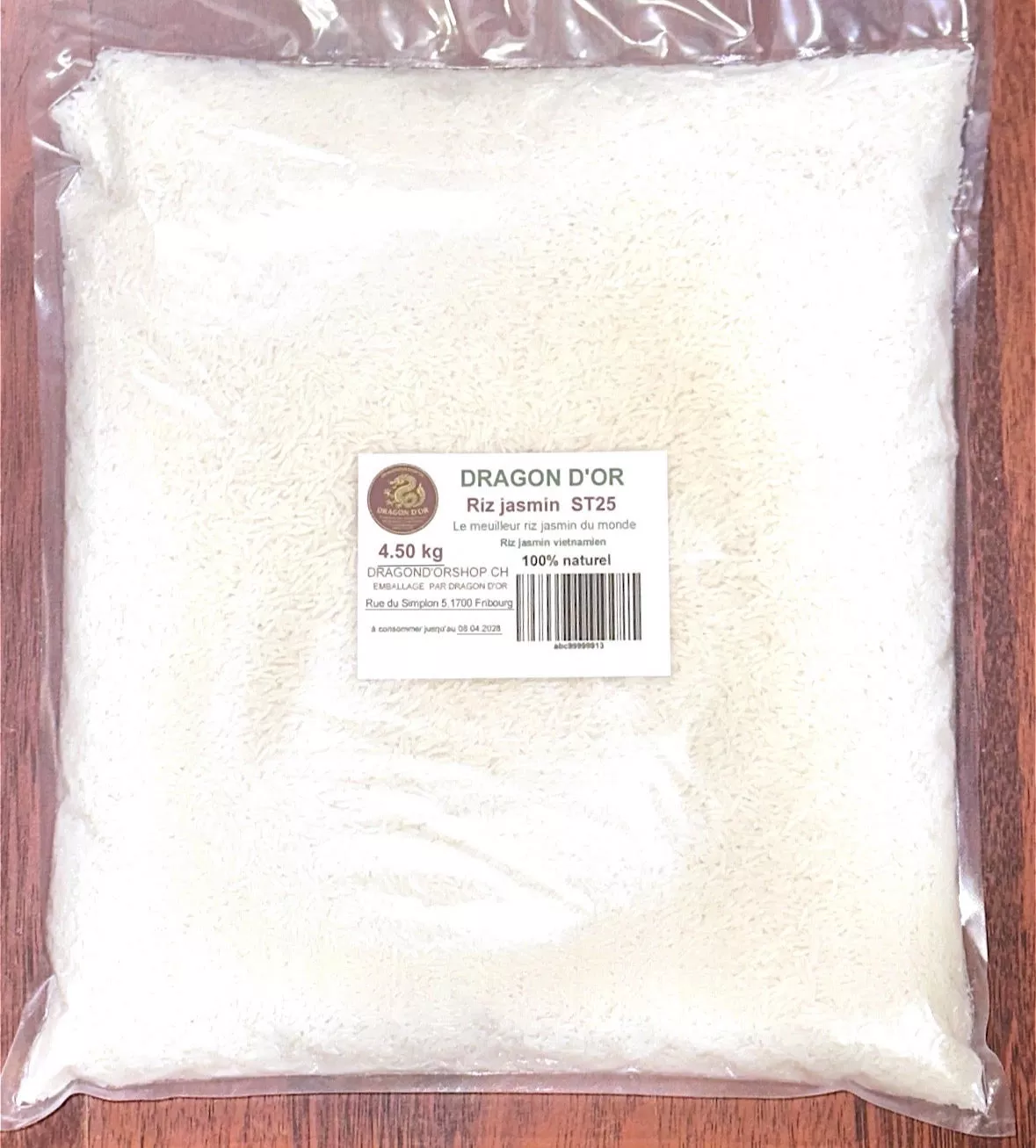 Riz jasmin ST 25 Viet nam 4.5kg  DRAGON D'OR