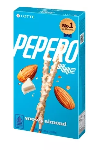 Pepero biscuits snowy almond 32g LOTTE