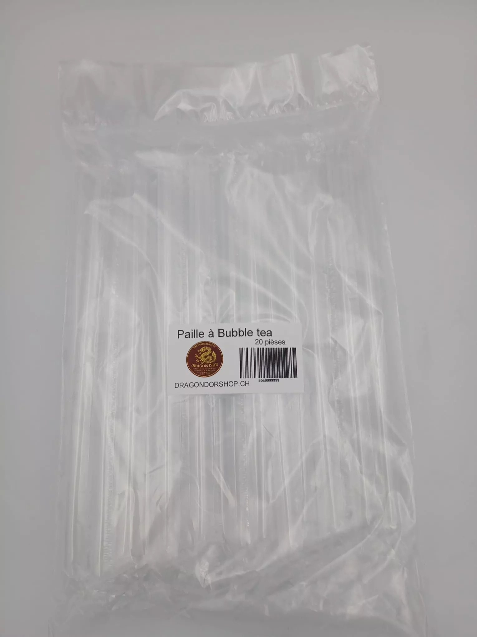 Pailles pour bubble tea 20 pièces DRAGON D'OR