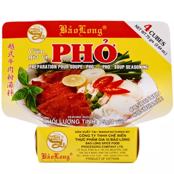 Préparation pour soupe PHO BO 4 cubes / 75g BAOLONG