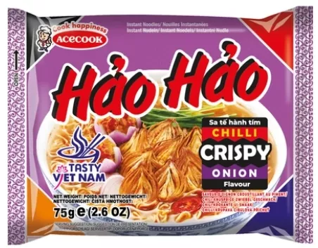 Nouilles HAO HAOinstant chilli crispy onion  75g ACECOOK