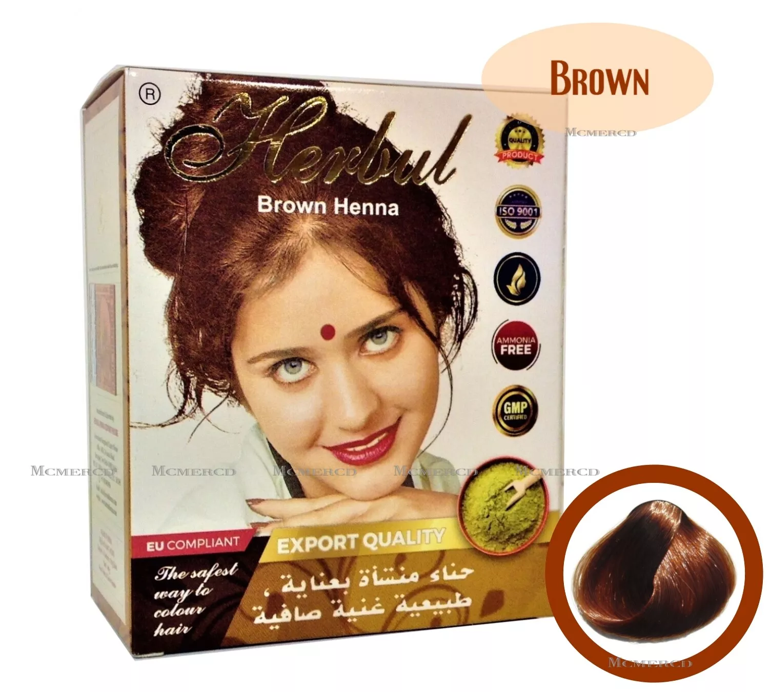 Henna couleur Brun/Brouw 6 sachets HERBUL
