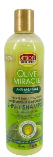 Shampoo OLIVE MIRACLE anti casse 355ml AFRICAN PRIDE