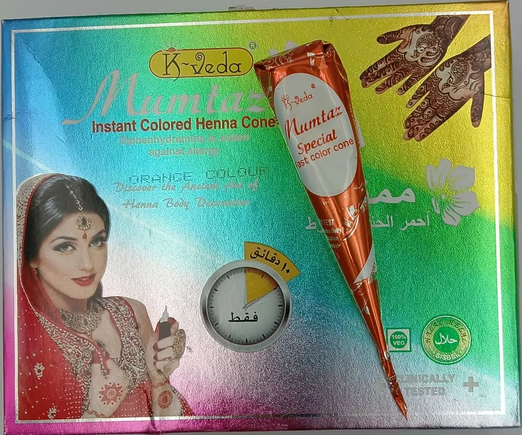 Henna intant couleur main Orange foncé MUNTAZ
