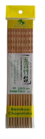 Baguettes en bamboo carbonisé 10x 'SHINE FARM'